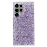 Samsung Galaxy S24 Ultra Glitter Bagside Cover - Lilla