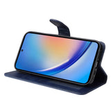 Samsung Galaxy A35 (5G) Kunstlæder Flip Cover m. Pung og Strop - Sort