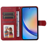 Samsung Galaxy A35 (5G) Kunstlæder Flip Cover m. Pung og Strop - Rød