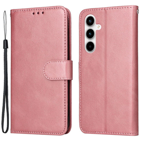 Samsung Galaxy A35 (5G) Kunstlæder Flip Cover m. Pung og Strop - Pink