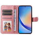 Samsung Galaxy A35 (5G) Kunstlæder Flip Cover m. Pung og Strop - Pink