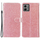 EIDERWOOD Motorola Moto G84 Læder Flip Cover m. Pung & Strop - Glimmer - Rose Gold