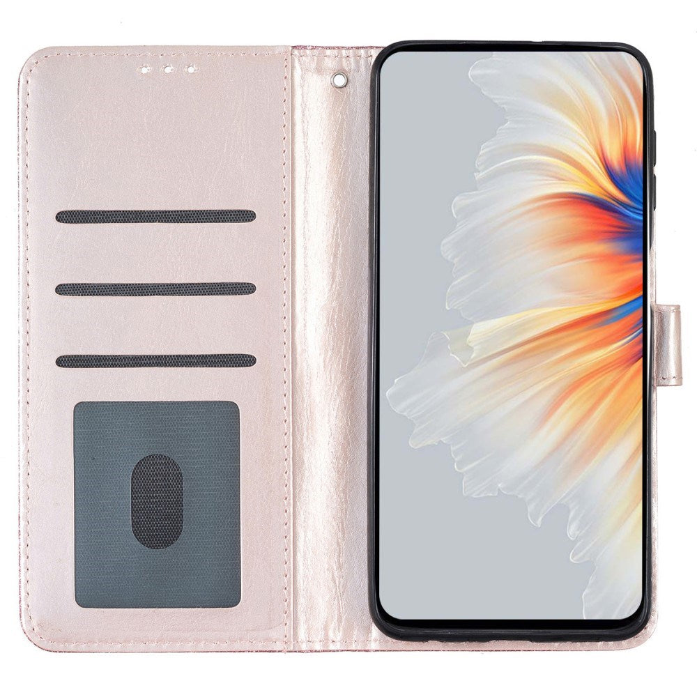 EIDERWOOD Motorola Moto G84 Læder Flip Cover m. Pung & Strop - Glimmer - Rose Gold