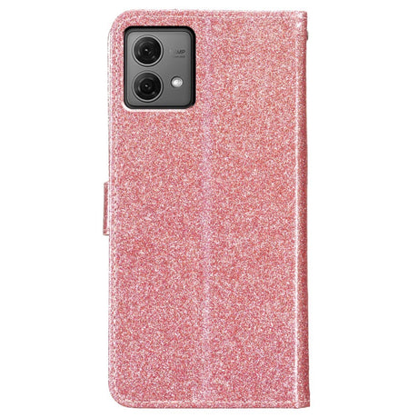 EIDERWOOD Motorola Moto G84 Læder Flip Cover m. Pung & Strop - Glimmer - Rose Gold