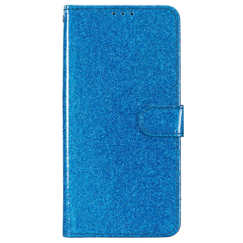 Samsung Galaxy A55 (5G) Læder Flip Cover m. Pung & Strop - Glimmer - Blå