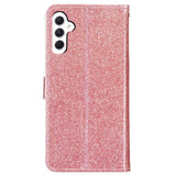 Samsung Galaxy A35 (5G) Læder Flip Cover m. Pung & Strop - Glimmer - Rose Gold