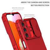 Samsung Galaxy A15 (5G) / A15 Håndværker Bagside Cover m. Kickstand & Cam Slider - Rød