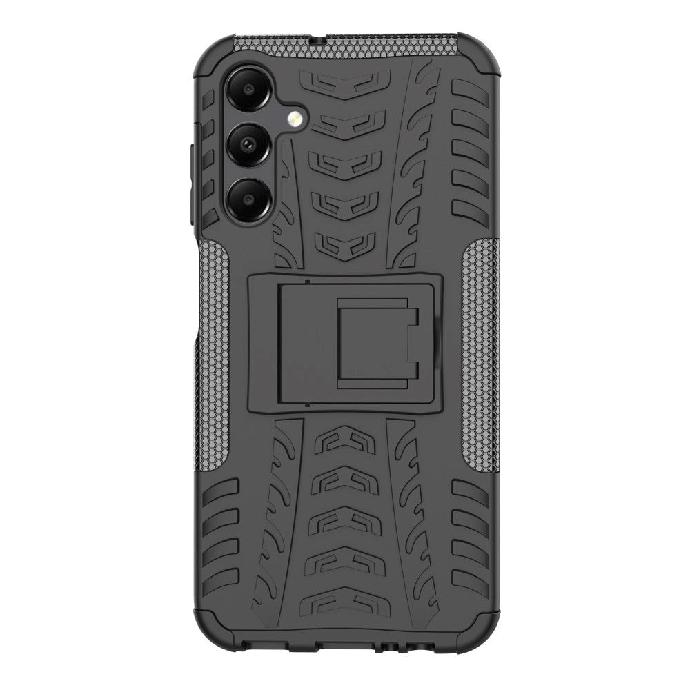 Samsung Galaxy A15 (5G) / A15 Cool Tyre Håndværker Bagside Cover m. Stander - Sort