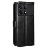 EIDERWOOD Xiaomi Poco X6 Pro Blankt Læder Flip Cover m. Pung & Strop - Sort