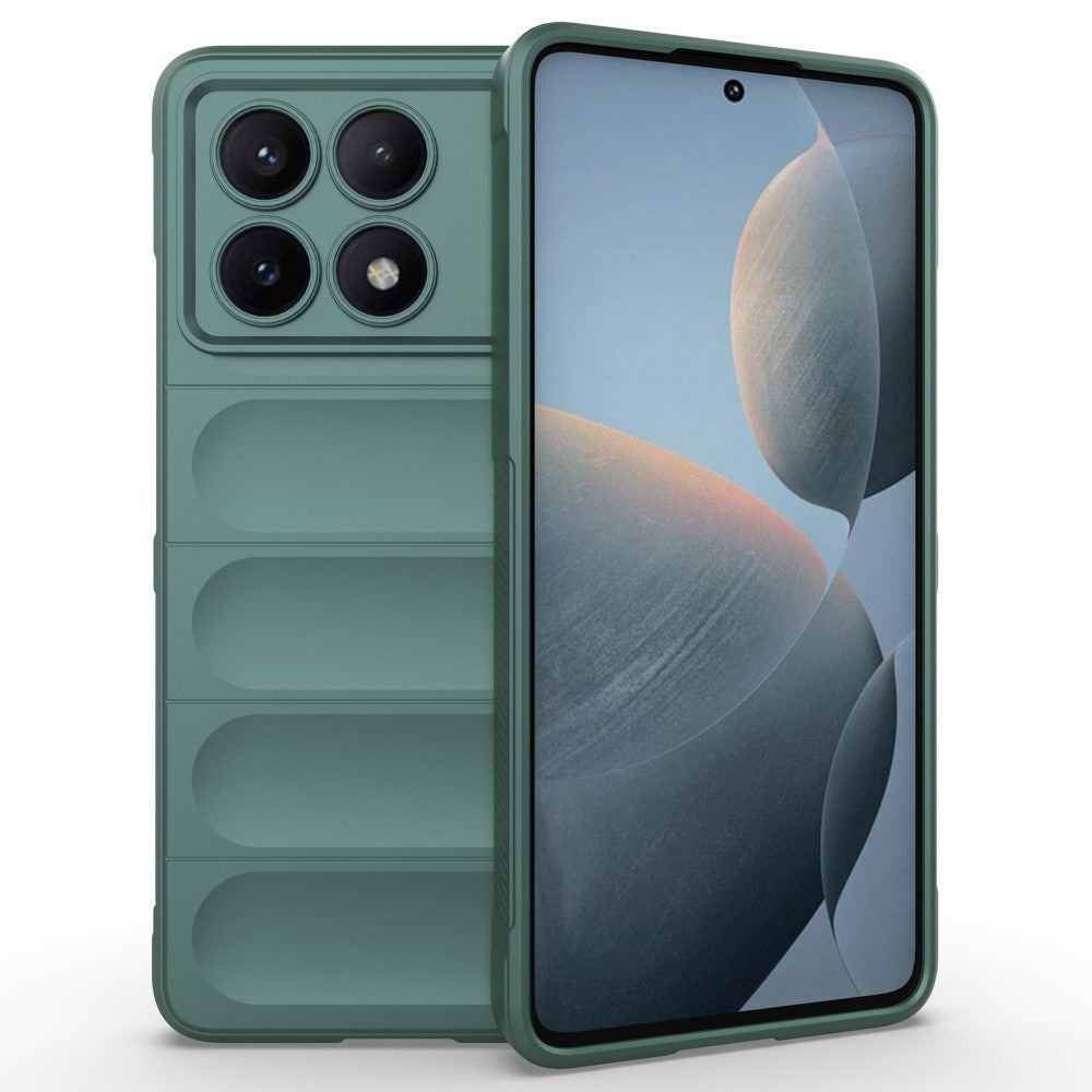 EIDERWOOD Xiaomi Poco X6 Pro Fleksibelt Plastik Bagside Cover - Grøn