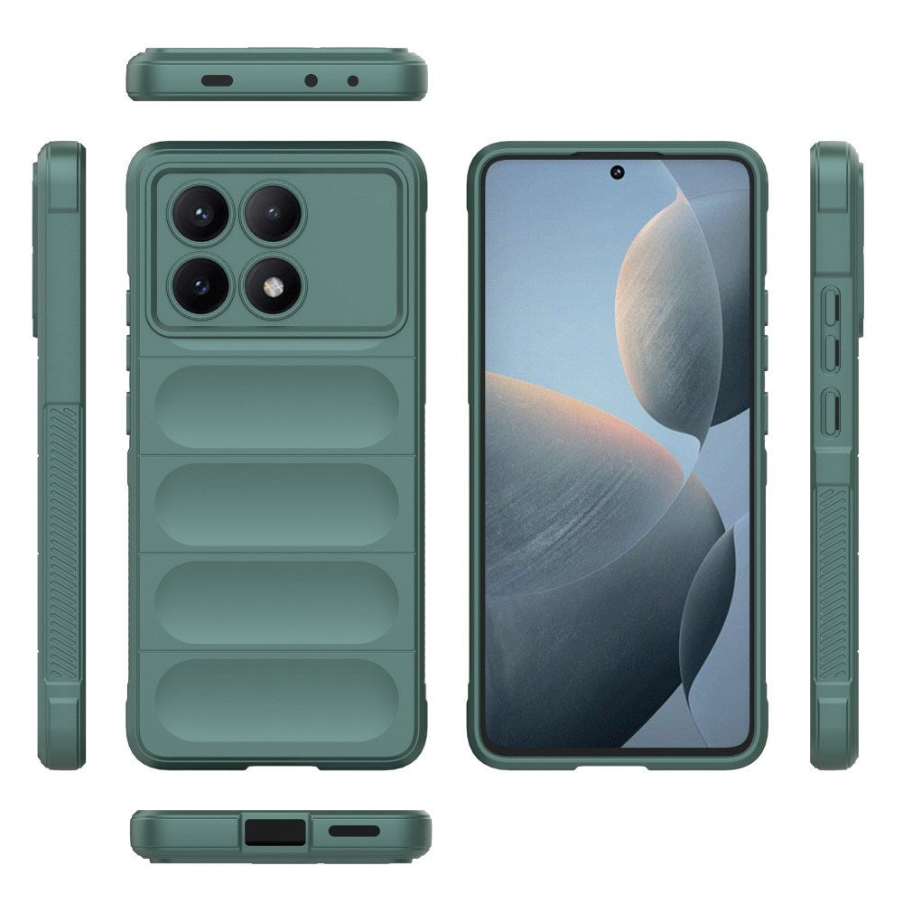 EIDERWOOD Xiaomi Poco X6 Pro Fleksibelt Plastik Bagside Cover - Grøn