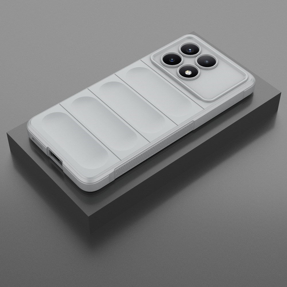 EIDERWOOD Xiaomi Poco X6 Pro Fleksibelt Plastik Bagside Cover - Lysegrå