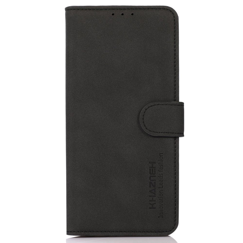 OnePlus 12 KHAZNEH Retro Læder Flip Cover m. Pung - Sort