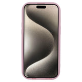 iPhone 15 Pro Fleksibelt Plastik Bagside Cover m. Bølget Udseende - Mat Pink