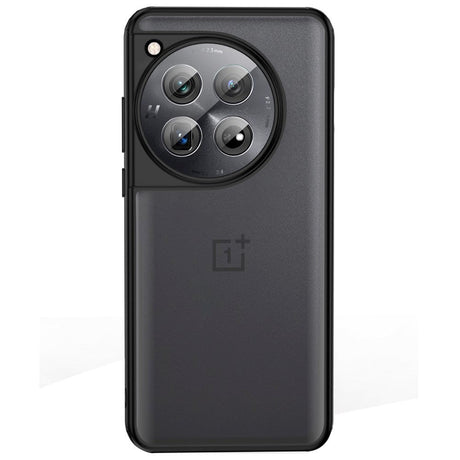 OnePlus 12 Hårdt Plastik Bagside Cover - Gennemsigtig / Sort Kant