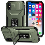 EIDERWOOD iPhone X / XS Håndværker Bagside Cover m. Magnetisk Kickstand & Cam Slider - Grøn