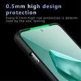 OnePlus 12 Hybrid Plastik Bagside Cover  - Gennemsigtig / Sort