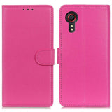 Samsung Galaxy Xcover 7 Læder Flip Cover m. Kortholdere - Pink