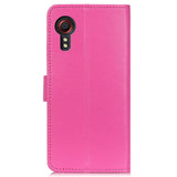 Samsung Galaxy Xcover 7 Læder Flip Cover m. Kortholdere - Pink