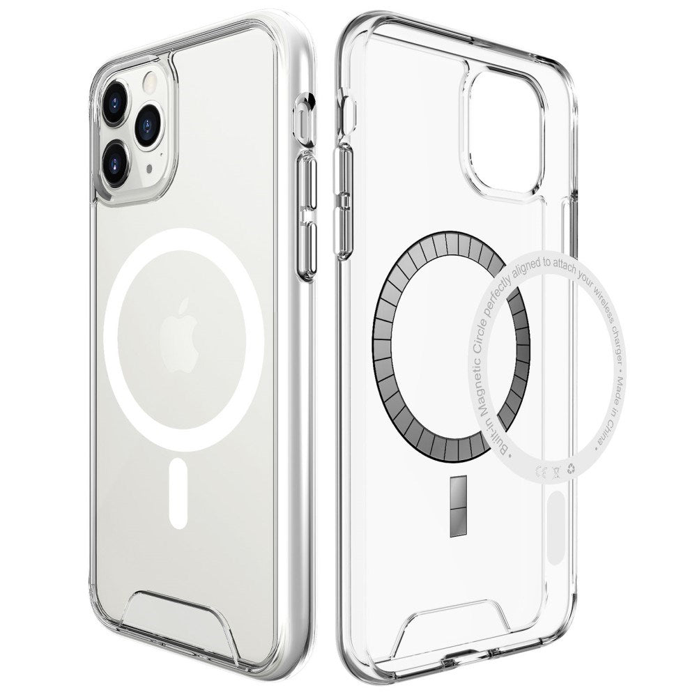 EIDERWOOD iPhone 11 Pro Max Hybrid Plastik Bagside Cover - MagSafe Kompatibel - Gennemsigtig / Hvid