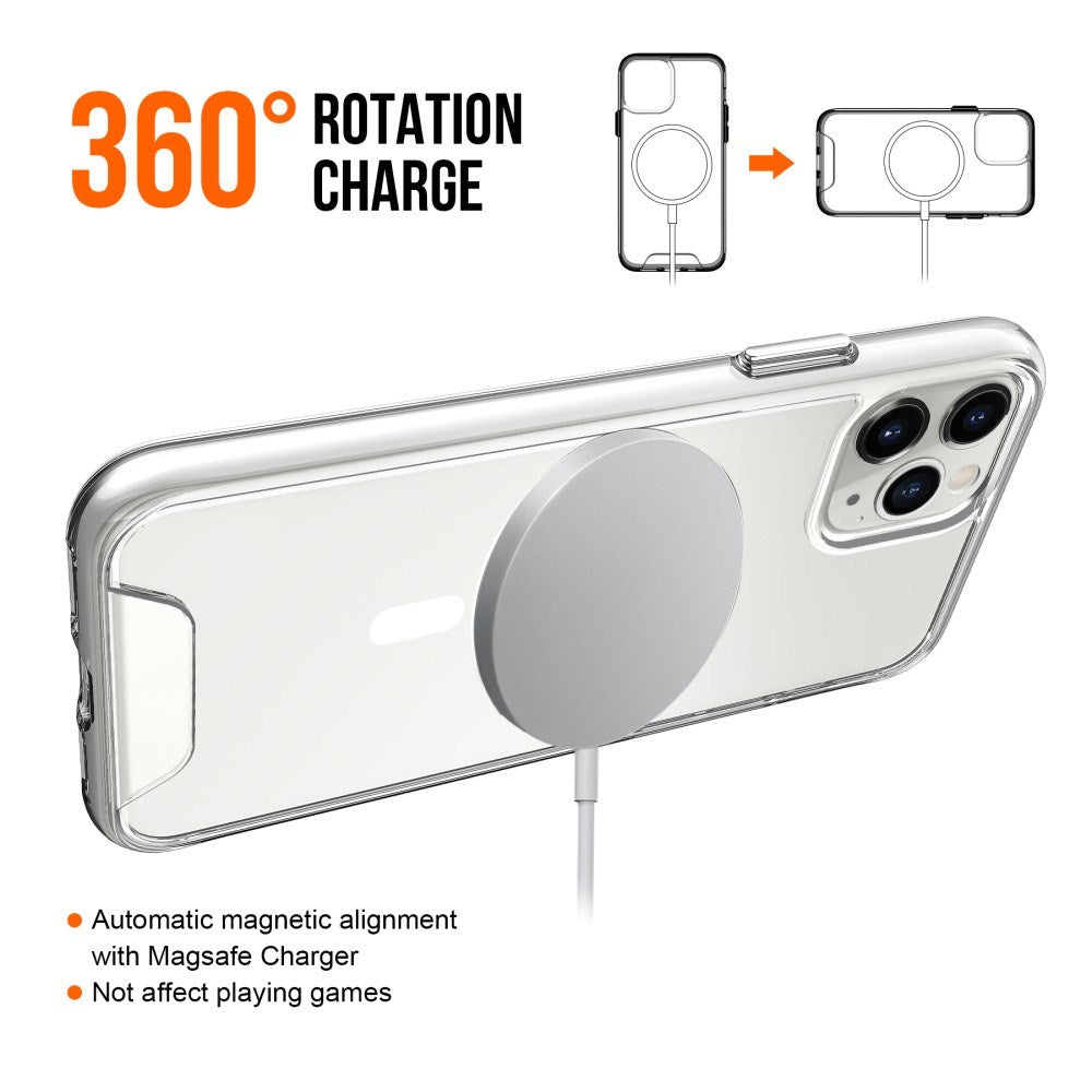 EIDERWOOD iPhone 11 Pro Max Hybrid Plastik Bagside Cover - MagSafe Kompatibel - Gennemsigtig / Hvid