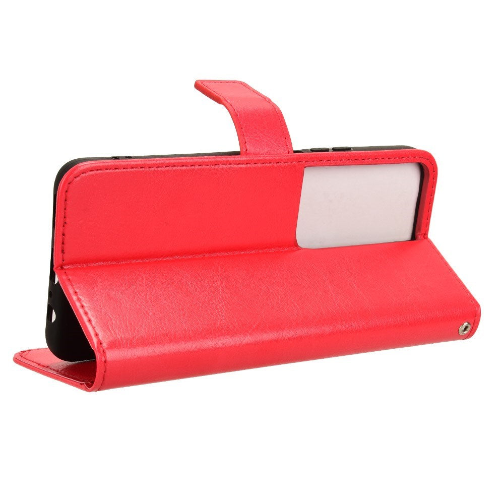 Honor X7b / 90 Smart - EIDERWOOD Kunstlæder Flip Cover m. Strop - Rød