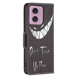 Motorola Moto G34 Læder Flip Cover m. Pung & Print - "Don't Touch My Phone"