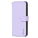 Motorola Moto G34 Blankt Læder Flip Cover m. Pung - Lavendel