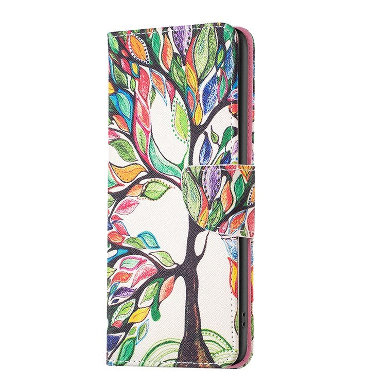 EIDERWOOD Samsung Galaxy Xcover 7 Flip Cover - 2 x Kortholder & Standerfunktion - Farverigt Træ