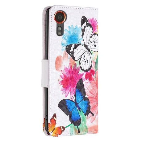 EIDERWOOD Samsung Galaxy Xcover 7 Flip Cover - 2 x Kortholder & Standerfunktion - Sommerfugle & Blomster