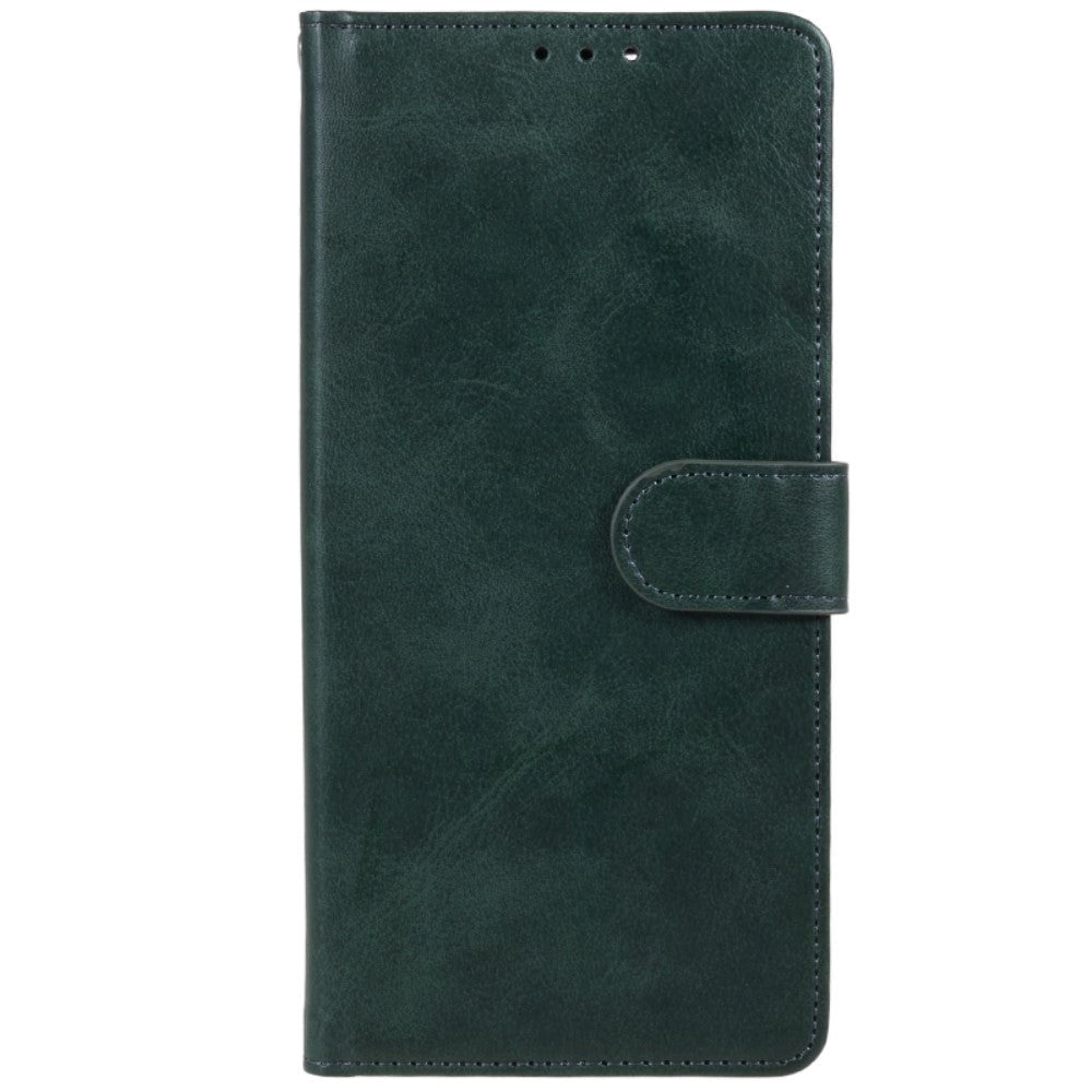 OnePlus 12R Læder Flip Cover m. Pung - Grøn