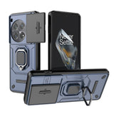 OnePlus 12 Håndværker Bagside Cover m. Magnetisk Kickstand & Cam Slider - Blå