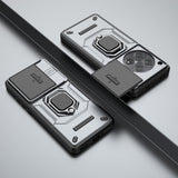 OnePlus 12 Håndværker Bagside Cover m. Magnetisk Kickstand & Cam Slider - Grå