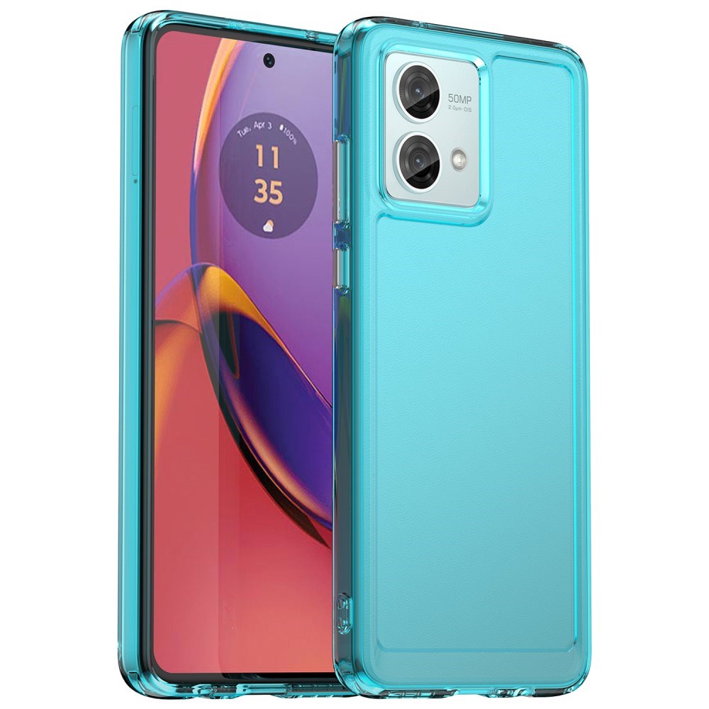 EIDERWOOD Motorola Moto G84 Transparent Fleksibelt Plastik Bagside Cover - Blå