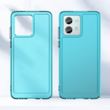 EIDERWOOD Motorola Moto G84 Transparent Fleksibelt Plastik Bagside Cover - Blå