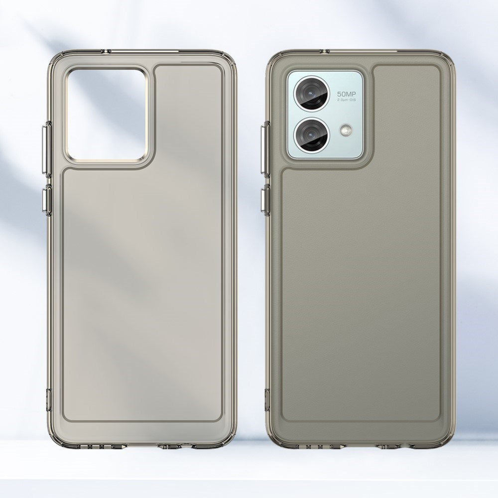 EIDERWOOD Motorola Moto G84 Transparent Fleksibelt Plastik Bagside Cover - Grå