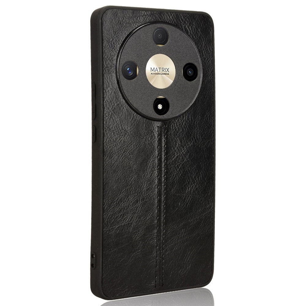 Honor Magic6 Lite (5G) - EIDERWOOD Kunstlæder Bagside Cover - Sort
