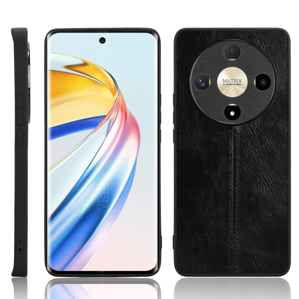 Honor Magic6 Lite (5G) - EIDERWOOD Kunstlæder Bagside Cover - Sort