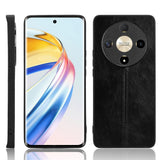 Honor Magic6 Lite (5G) - EIDERWOOD Kunstlæder Bagside Cover - Sort