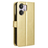 Xiaomi Redmi 13C (5G) - EIDERWOOD Kunstlæder Flip Cover m. Strop - Guld