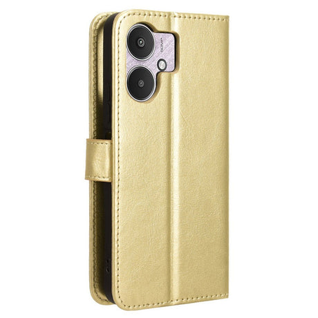 Xiaomi Redmi 13C (5G) - EIDERWOOD Kunstlæder Flip Cover m. Strop - Guld