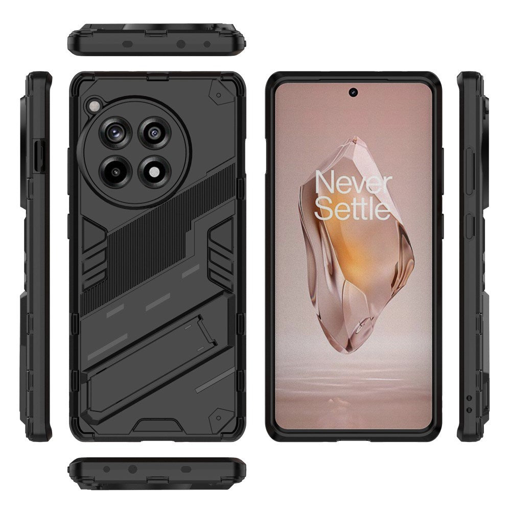 EIDERWOOD OnePlus 12R Hybrid Håndværker Bagside Cover m. Kickstand - Sort