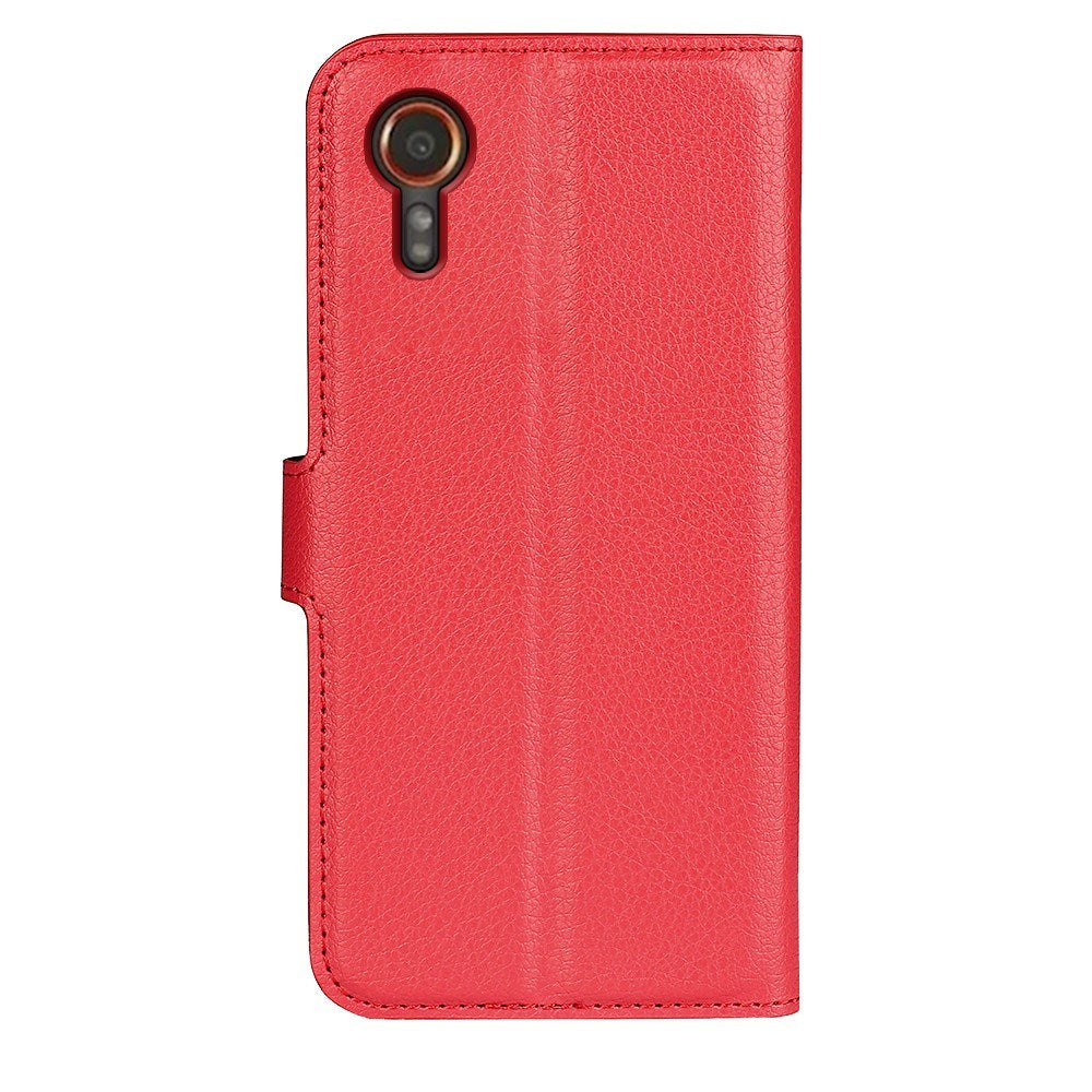 EIDERWOOD Samsung Galaxy Xcover 7 Litchi Læder Flip Cover m. Pung - Rød