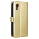 EIDERWOOD Samsung Galaxy Xcover 7 Blankt Læder Flip Cover m. Pung & Strop - Guld