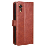 EIDERWOOD Samsung Galaxy Xcover 7 Blankt Læder Flip Cover m. Pung & Strop - Brun