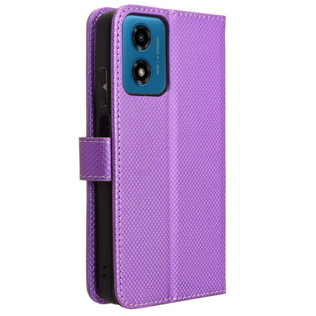 EIDERWOOD Motorola Moto G04 / G24 / G24 Power Læder Flip Cover m. Strop & Tekstur - Lilla