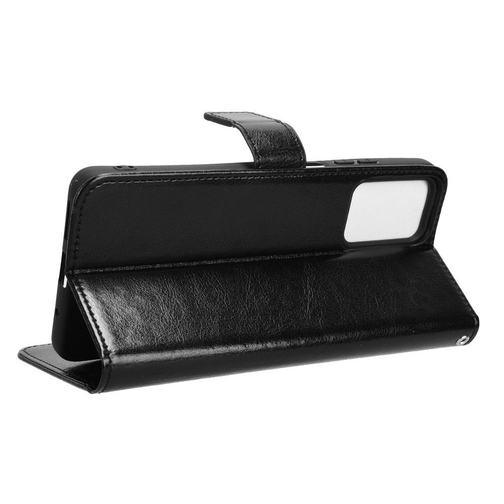 EIDERWOOD Motorola Moto G04 / G24 / G24 Power Blankt Læder Flip Cover m. Pung & Strop - Sort