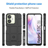 Xiaomi Poco C65 / Redmi 13C (4G / 5G) Rugged Shield Series Håndværker Bagside Cover - Sort