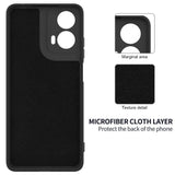 Motorola Moto G04 / G24 / G24 Power Liquid Silikone Bagside Cover m. Strop - Sort