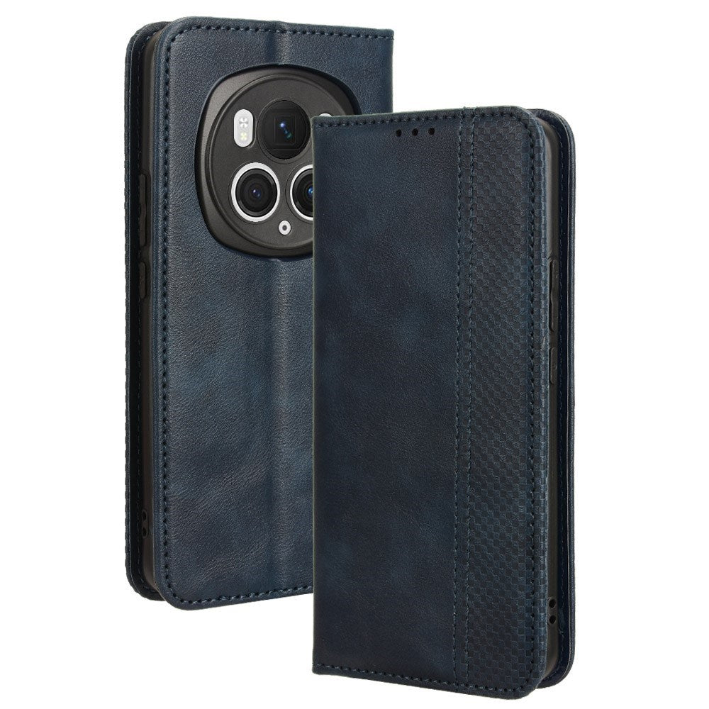 Honor Magic6 Pro (5G) - EIDERWOOD Magnetisk Kunstlæder Flip Cover - Blå